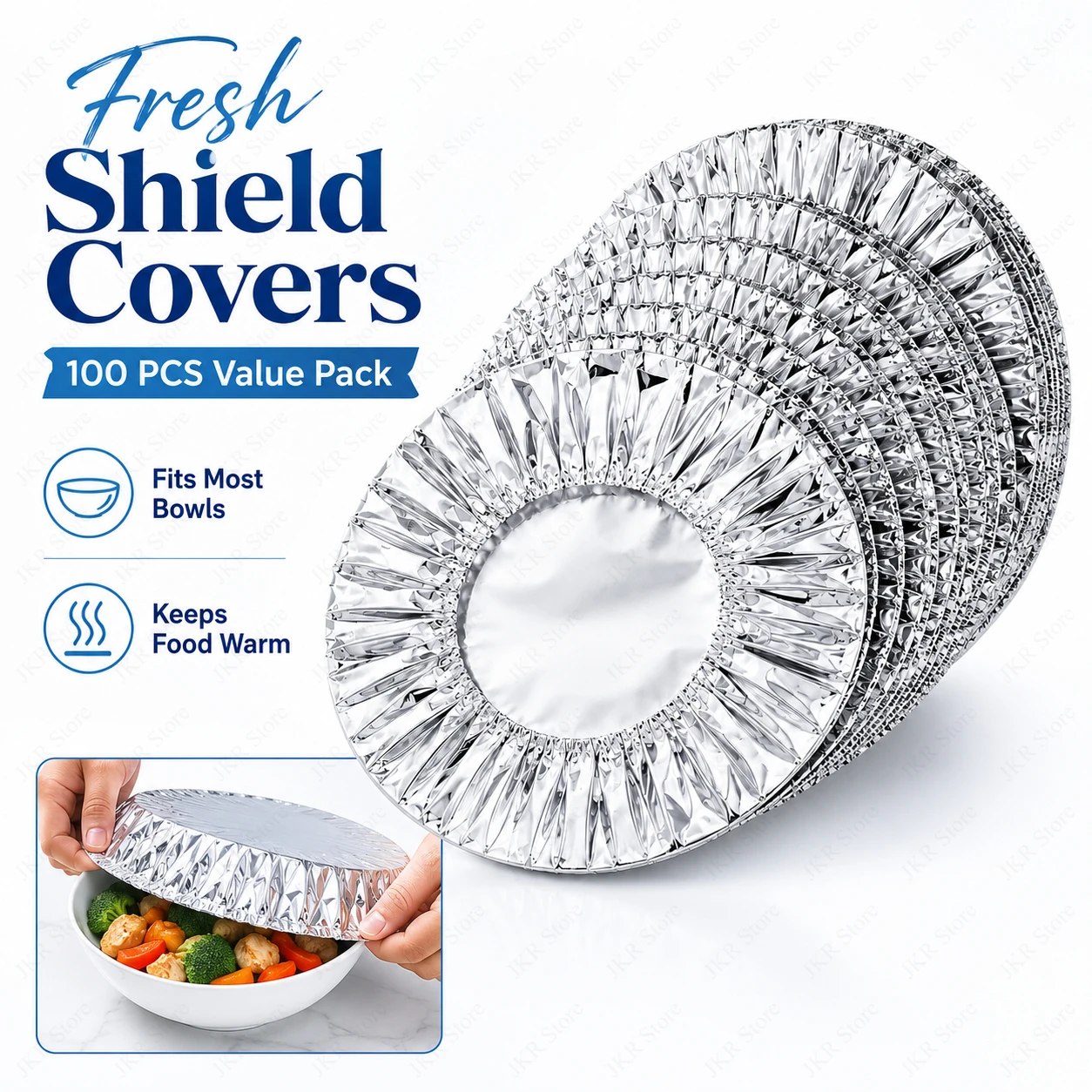 Food Storage Keep Hot - Penutup Mangkuk Aluminium Foil 10/30/50/100 Buah