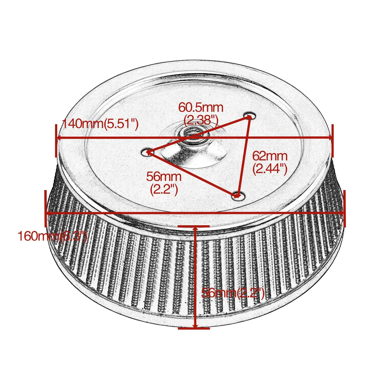 Motorcycle Air Filter 29442-99D Replacement for Harley Models Equipped with High Flow Cleaner Set Softail 2000-2015 XL 2007