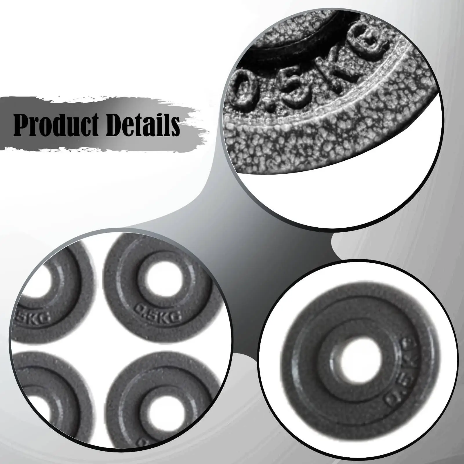 Durable Cast Iron Weight Plates Set 1 Inch Standard Size Home Gym Strength Equipment for Fitness Training