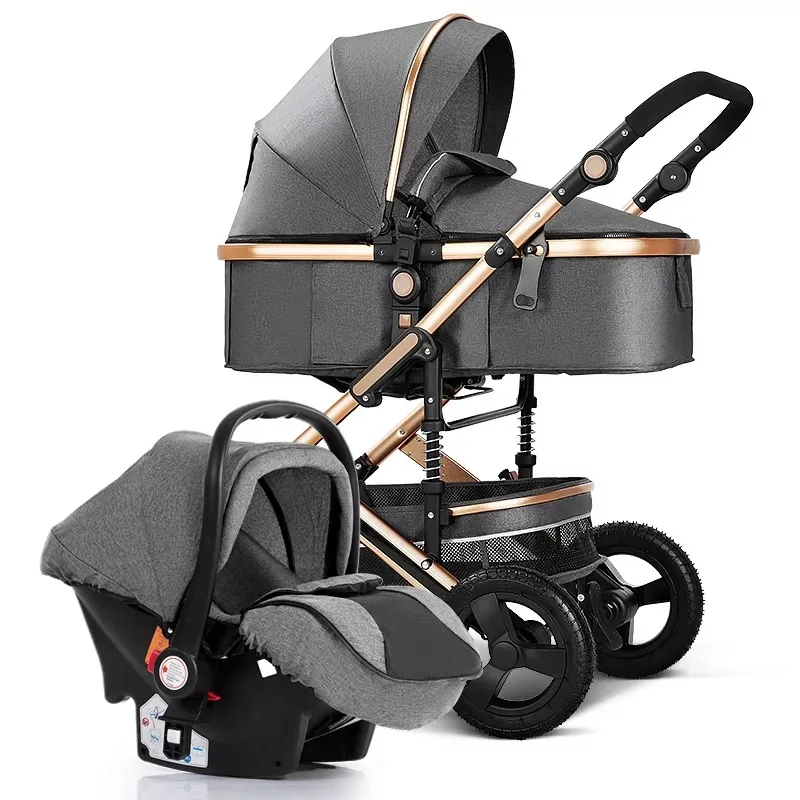 

Baby stroller 3 in 1,strollers four wheels baby pram,baby trolley,kinderwagen,luxury buggy,Newborn Baby Pushchair,High Landscape