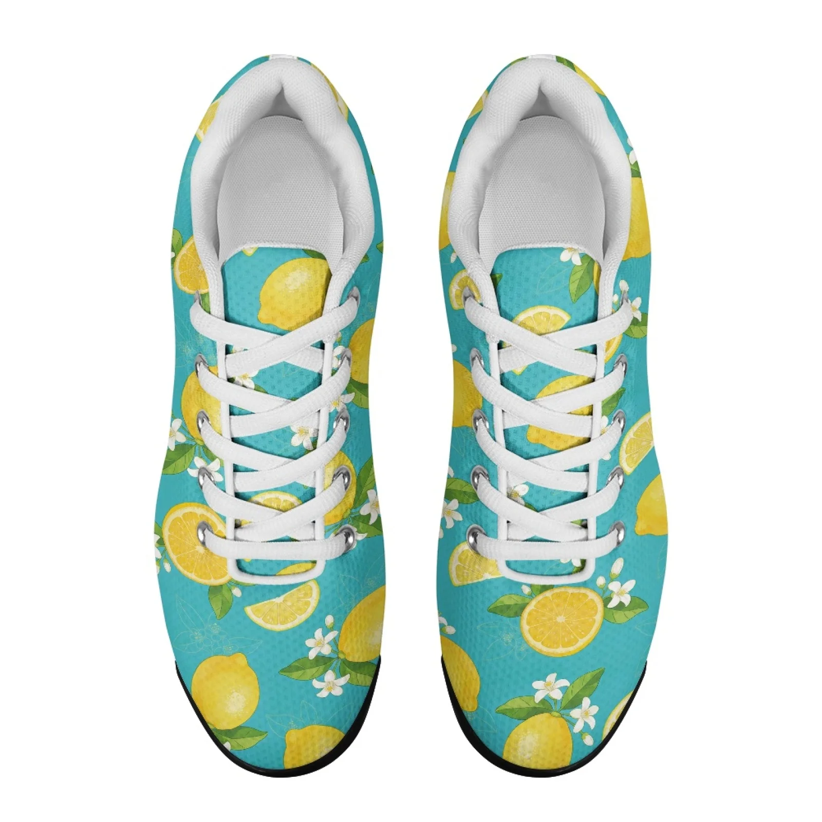 XIXIRIMIDO Air-Cushioned Sneakers Women's Running Shoes Men's Commuter Sport Lightweight Breathable Soft Comfortable Lemon