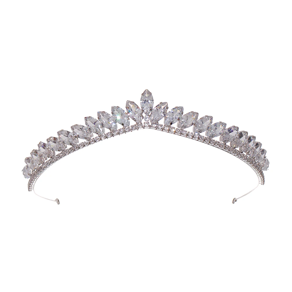 

Rhinestone Crown Headb Wedding Hair Loop Accessories Bridal Prom Silver Bride nament Hair Care Styling
