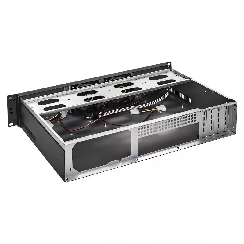 2U Rack type short 300mm MATX main board Horizontal industrial network monitoring video recorder Server chassis