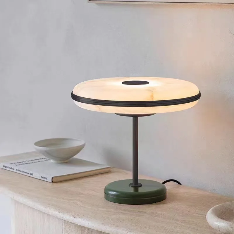Marble table lamp simple bedroom bedside lamp living room decorative lamp