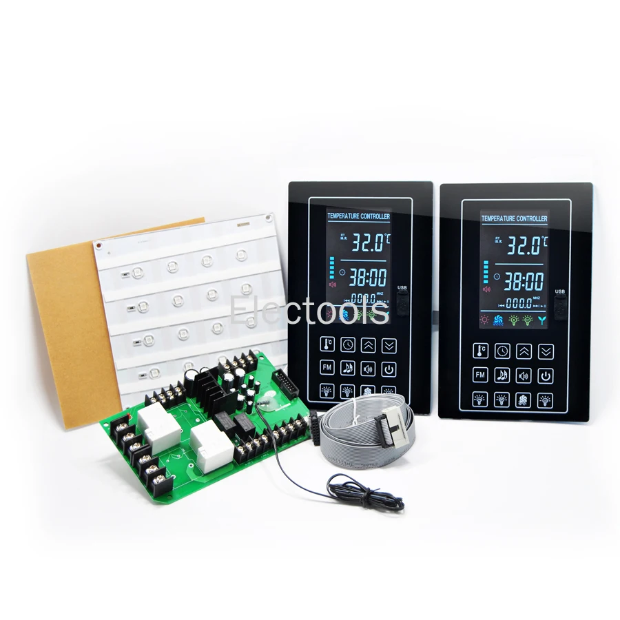 Luxury High Precision Intelligent Far Infrared Sauna Room Acrylic Crystal Display Temperature Controller LC-813 with Bluetooth