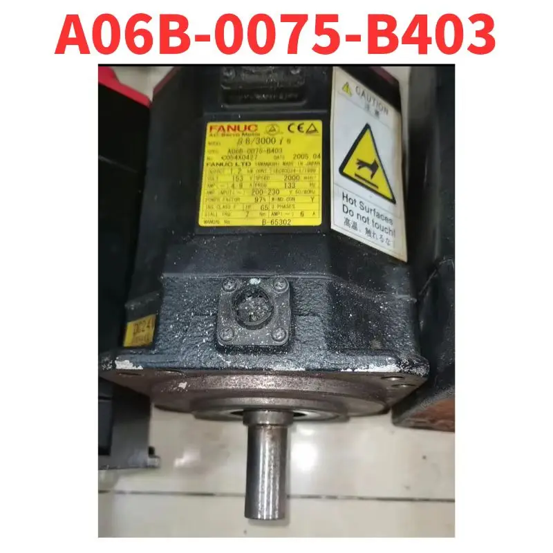 Second-hand A06B-0075-B403 AC Servo Motor, function well