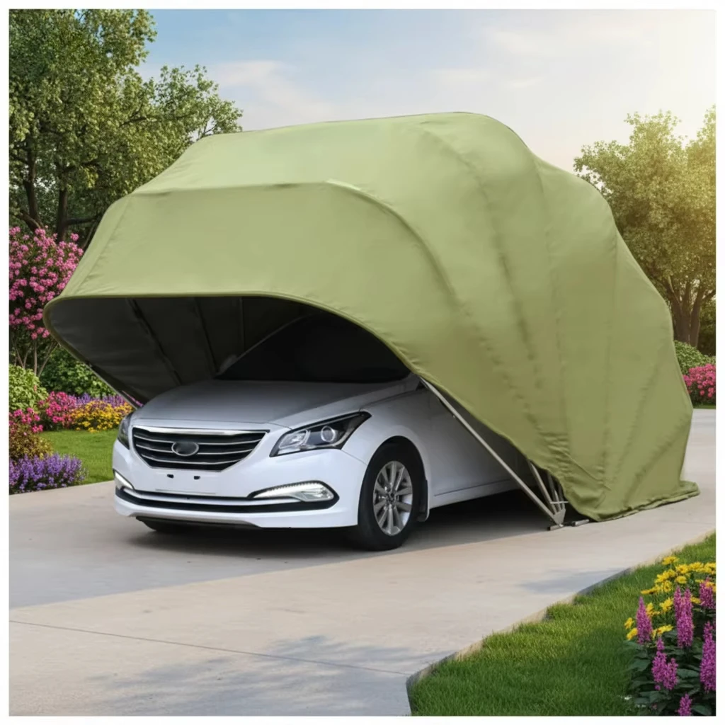 Outdoor car shed tent waterproof galvanized folding car shed durable folding awning