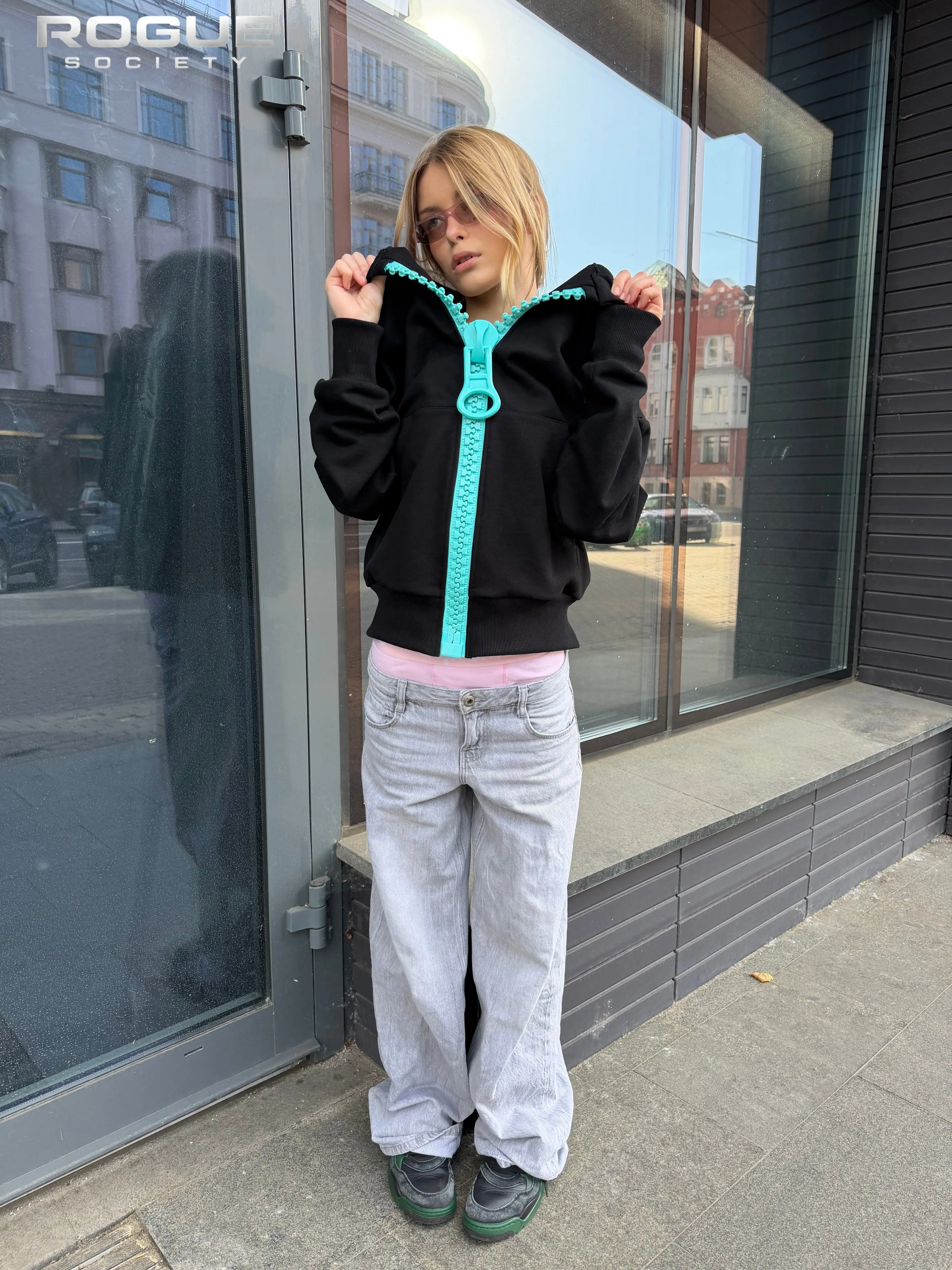 Autumn Big Zipper Hoodie Streetwear Sweatshirt Harajuku Loose Fit Casual Fashion Ins Trend American Retro Couple Style Hoodies