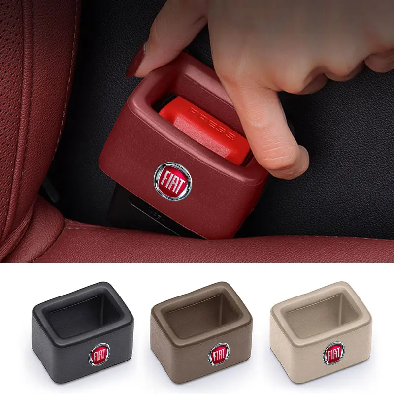 Car Seat Belt Buckle Anti-collision Protection Cover Acceessories for FIAT Abarth 500 500L 500X Ducato Panda Grande Punto Tipo view 2