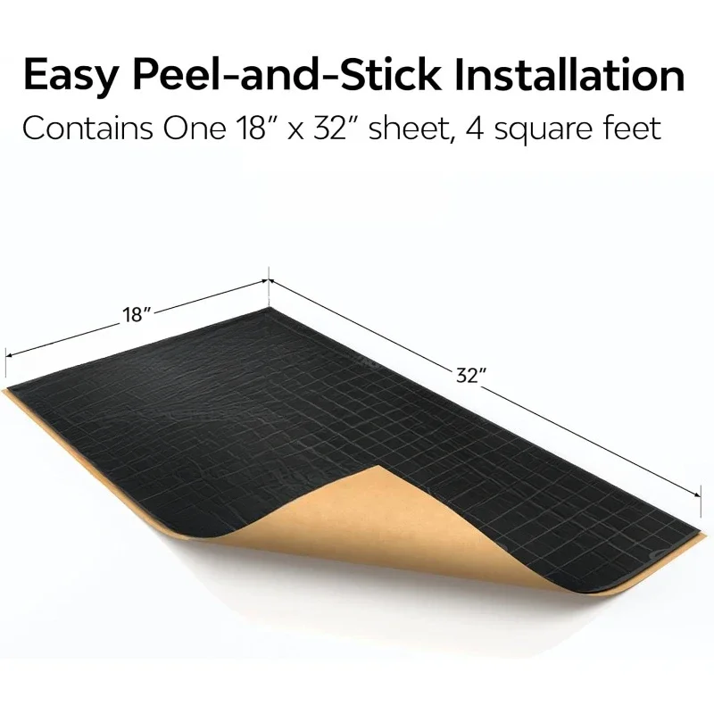 

Unique features Dampening Kit for Floor, Doors, Panels, Hood Sound Deadening Car Insulation Single Sheet Hex Pack