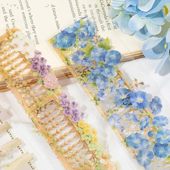 

Paper Flower Vine Series Vintage Plant Flower Fence Landscape PET Sticker Book Creative DIY Journal Material Collage Stationery