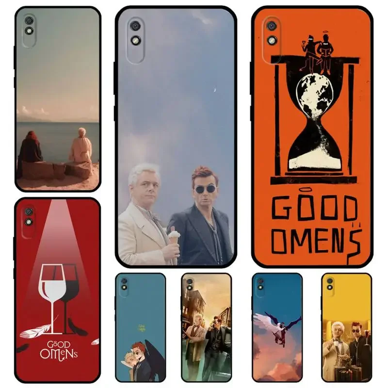 

Good O-Omens TV Phone Case For XIAOMI Redmi 10 9A 8 7A K40 K20 K30 note10 11 9 pocom3 pro 8T Case Soft Silicone black