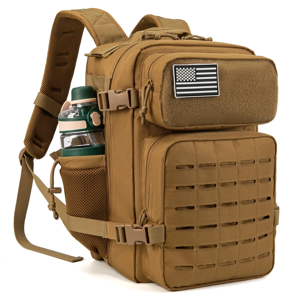 25L Plecak taktyczny Torba zewnętrzna do fitnessu Plecak MOLLE GYM Dla kobiet / mężczyzn EDC Plecak turystyczny Survival Uchwyt na butelkę czarownicy