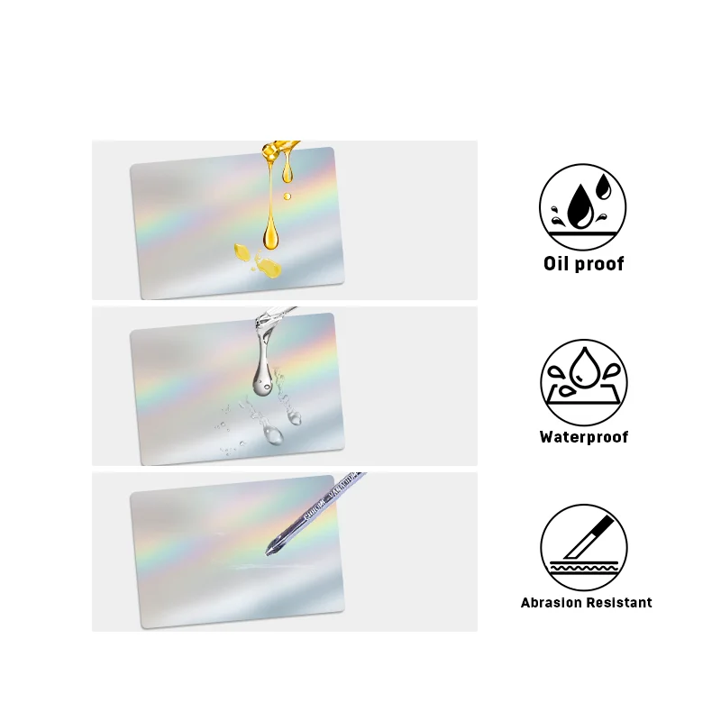 SINMARK Rainbow Laser Label PET Shining Waterproof Rectangle Sticker Various Size Gift Wrap Envelopes Packaging Use for SK20