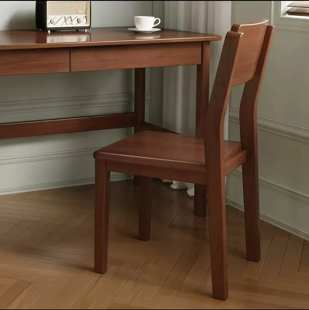 

&*Modern Wooden Side Chair with Sturdy Legs - Ideal for Study & Dining Room