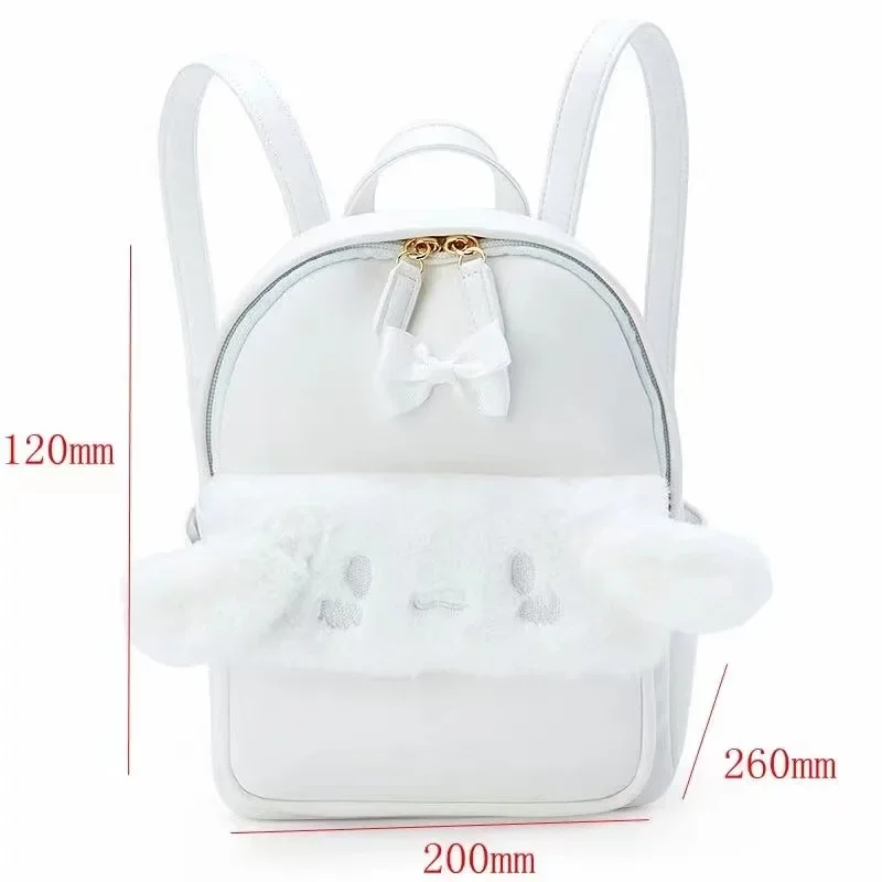 Kawaii Cinnamoroll Kawaii Backpacks Women Plushes PU Leather Mini Backpack Kindergarten Children School Bags Girls Shoulder Bag