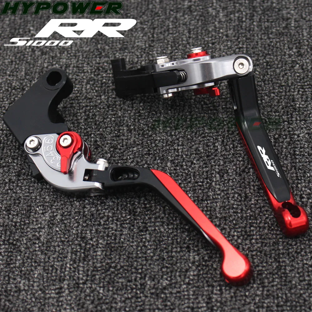 For BMW S1000RR (w and w/o CC) 2015-2019 2018 Logo(S1000RR) Red+Titanium New CNC Adjustable Motorcycle Brake Clutch Levers