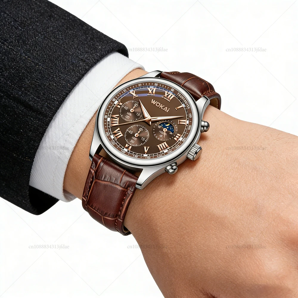 

Luxury Mens Quartz Watch Stainless Steel Business Casual Wristwatch New Fashion Male Relogio Masculino