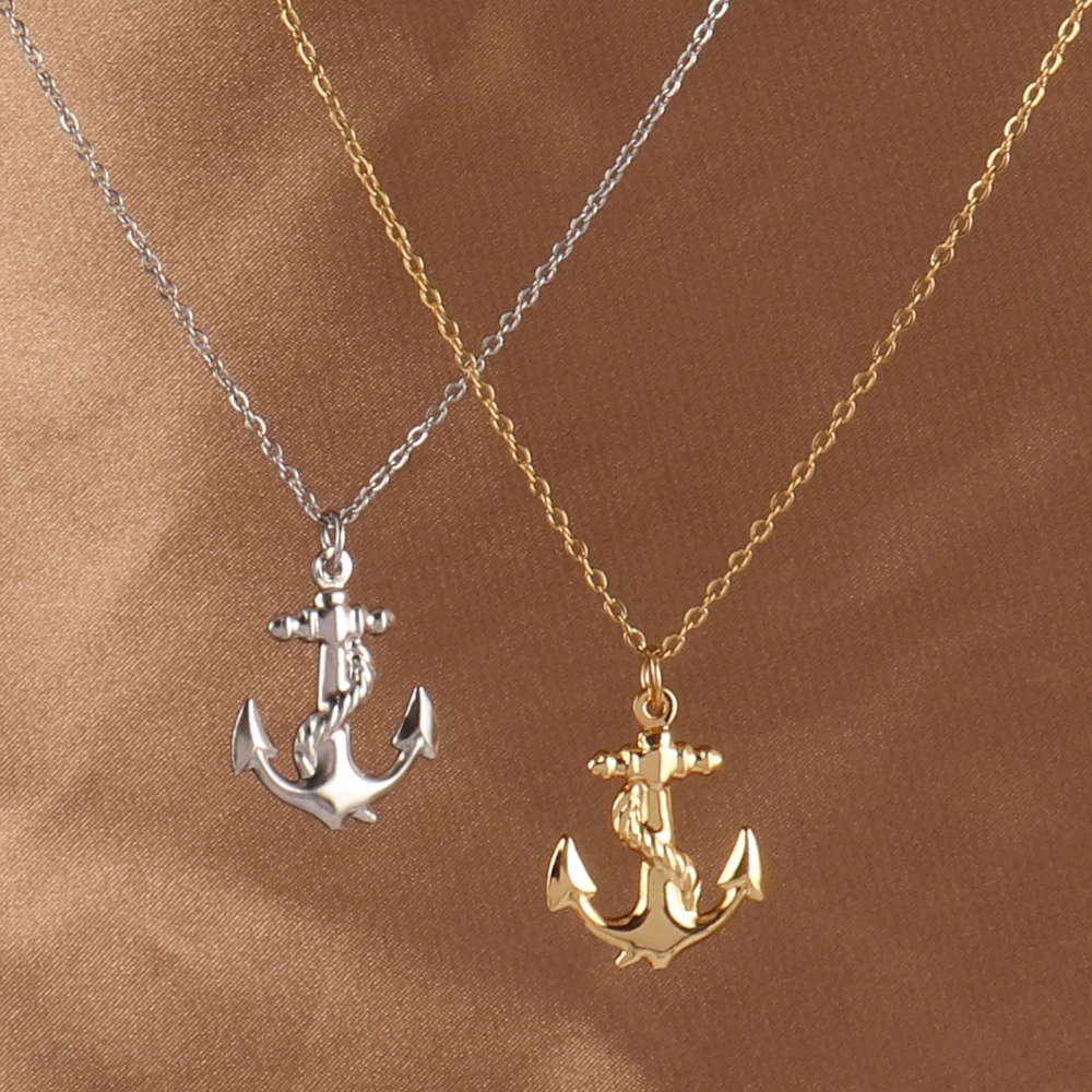 5pcs Stainless Steel rudder Charms anchor Pendant Necklace Findings earring Accessories Hollow for DIY Jewelry Making