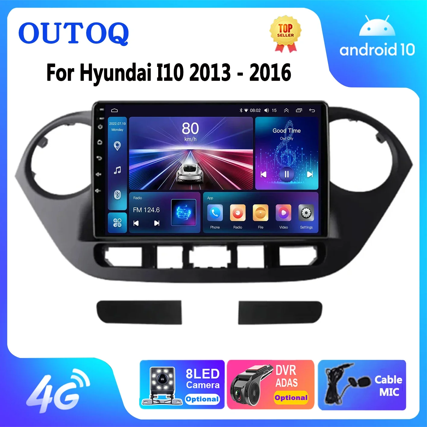 

Android Car Radio Multimedia for Hyundai Grand I10 2013 - 2016 WIFI+4G Multimidia Video Player Navi GPS Stereo Carplay Auto QLED