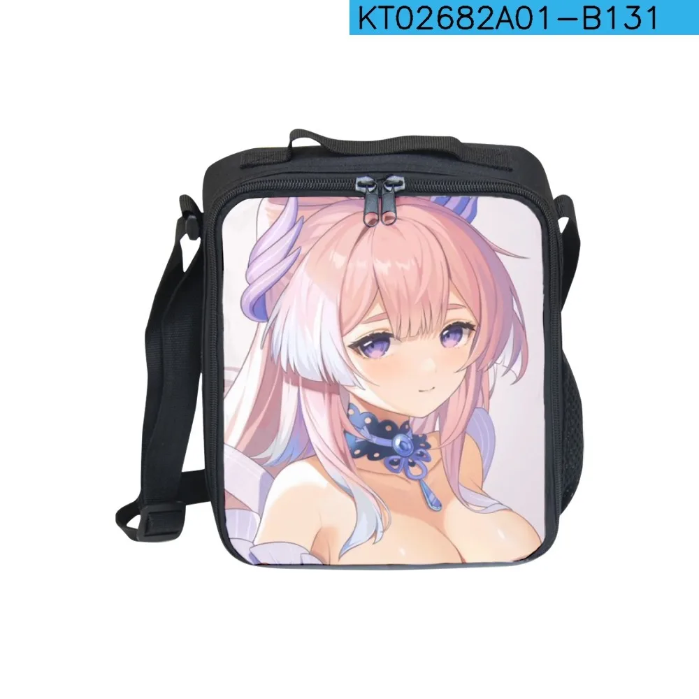 

Creative Crossbody Game Genshin Impact Lunchbox Thermal insulation Food Lunch Bag 3D Print Picnic Insulated Handbags Ice Bags