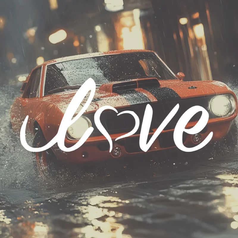 Durable, Self-Adhesive, Semi-Matte Effect LOVE Vinyl Car Decal Decorative Stickers | Waterproof, Sunscreen