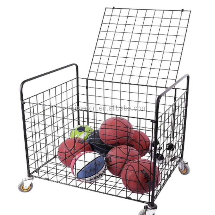 Wire Mesh Basketball Hoop Stand Ball Storage Basket in Outdoor Dog Ball Holder For Home Retail Store Supermarket