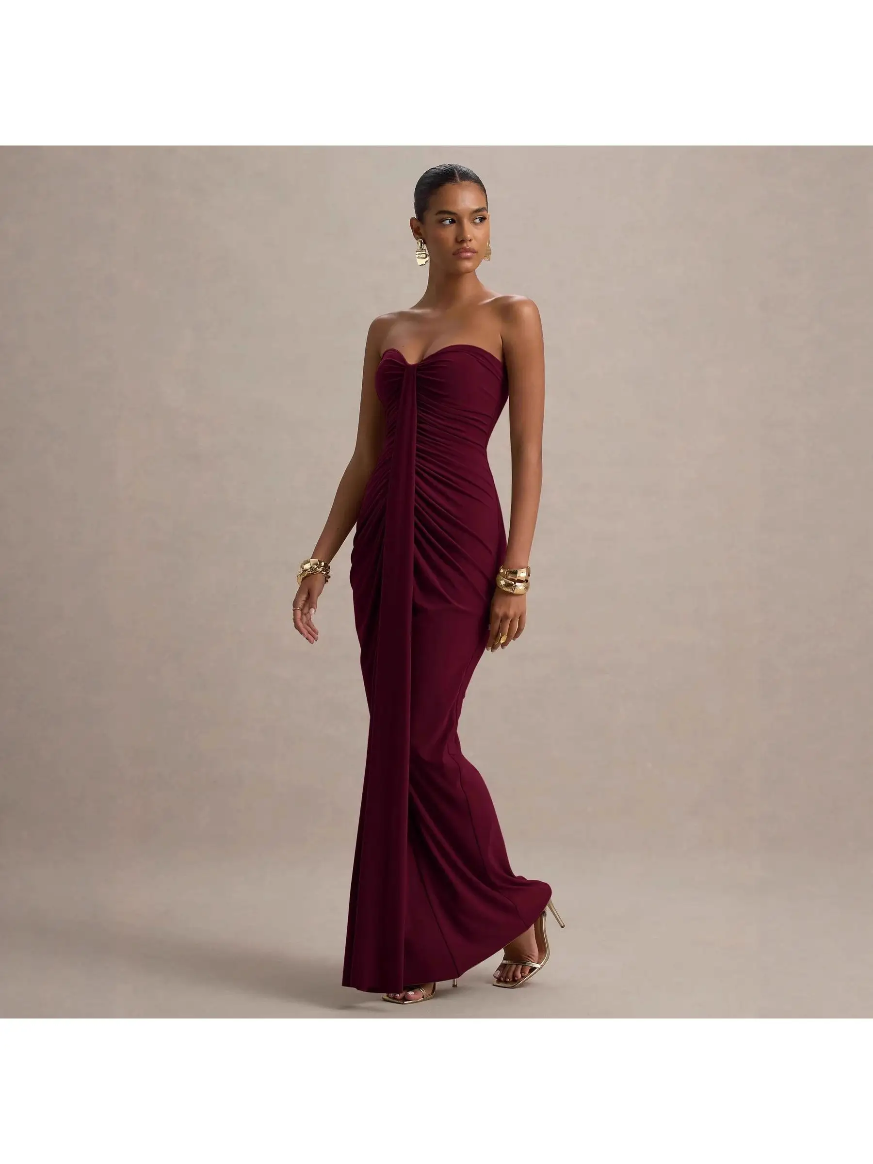 Nouvelle Robe Plissée Moulante et Élégante pour Femme, Style Américain, Design Haut de Gamme, Effet Gainant et Ajusté aux Hanches