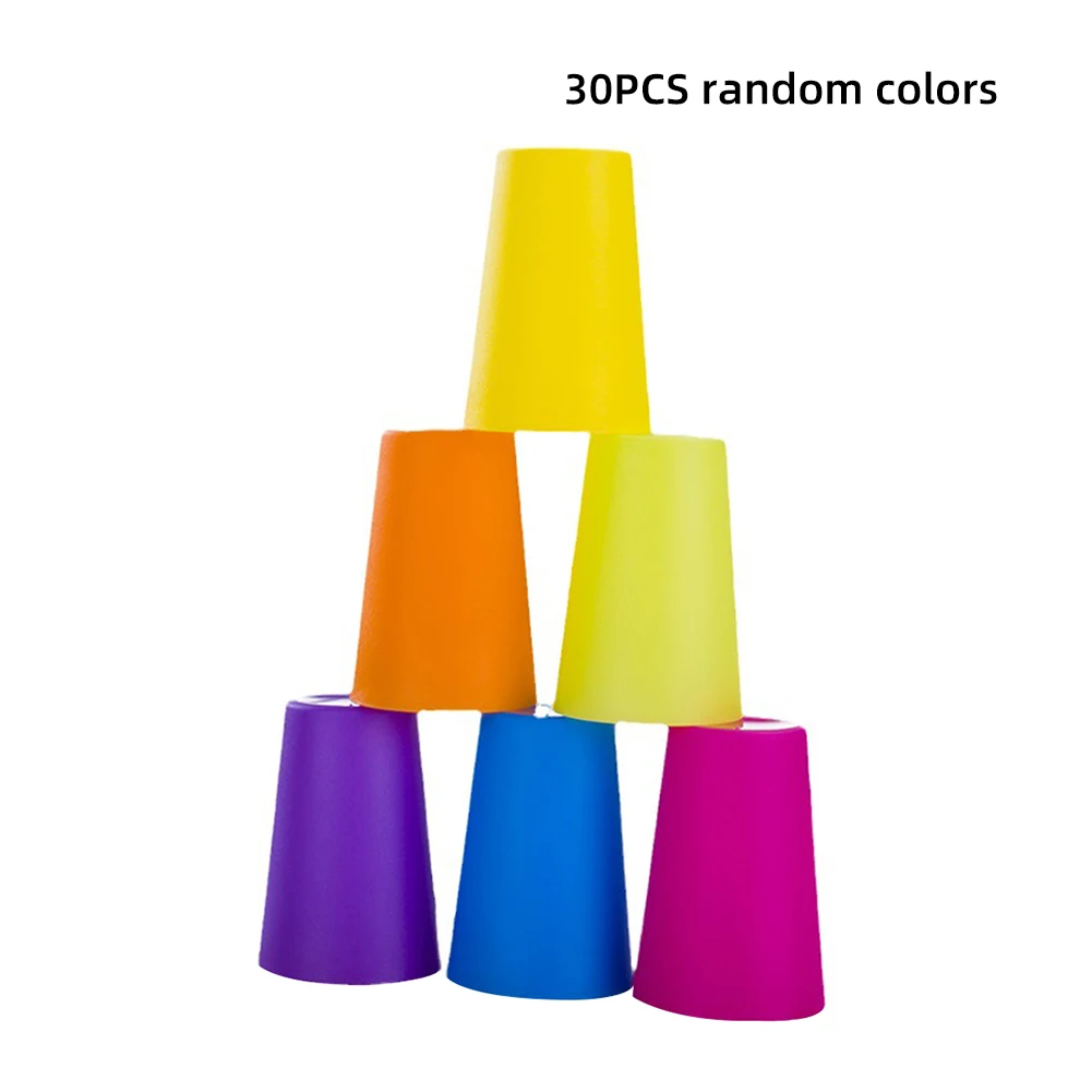 30pcs Colorful Plastic Cups Reusable Cups  For Kids Outdoor Party Picnic Camping Travel Kitchen