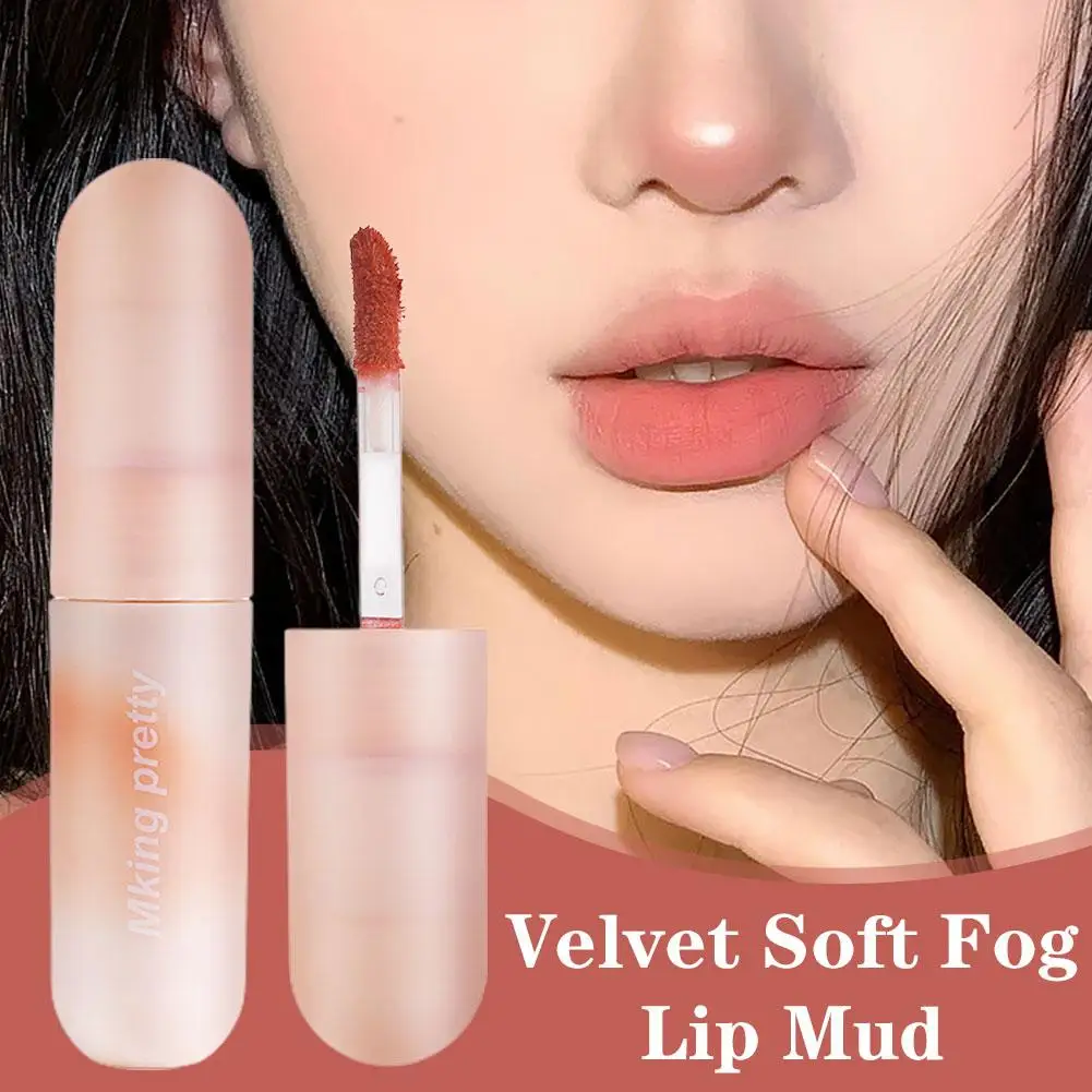 Velvet Matte Lip Mud Waterproof Not Easy To Lose Pigment Lipstick Natural Lasting Color Students Lip Nude Makeup G0Y1