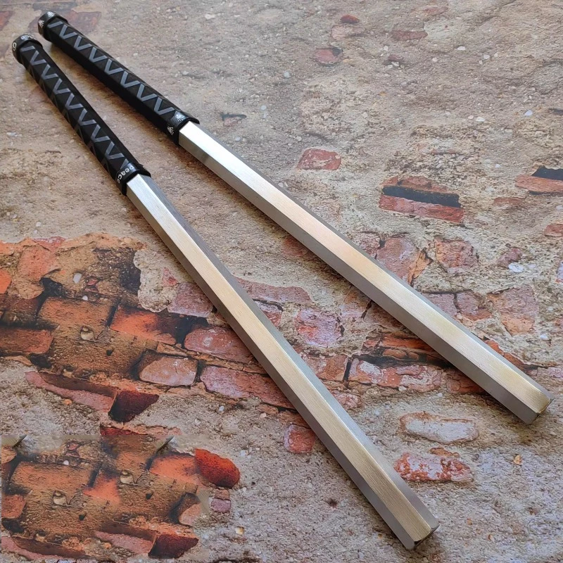 50cm Outdoor Portable EDC Short Stick Stainless Steel Solid Integrated Steel Car Emergency Window Breaking Tool