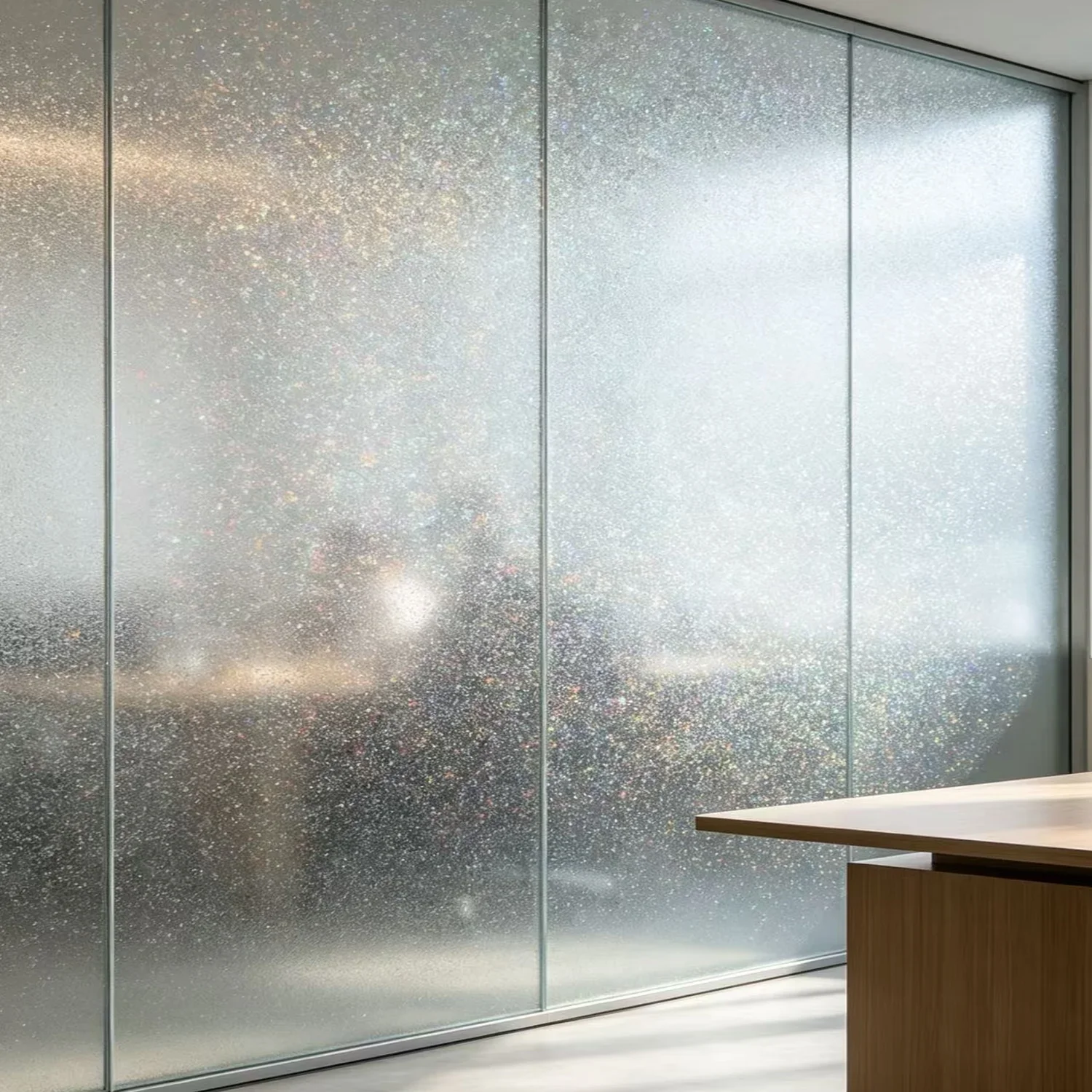 Window Privacy Film Frosted Stained Glass Window Film Static Cling Heat Control UV Blocking Window Clings Sticker for Home Door