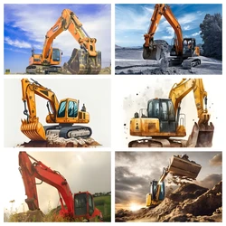 Excavator DIY 5D Diamond Painting Engineering Vehicle Picture Hand Diamond Embroidery Rhinestones Cross Stitch Home Wall Decor
