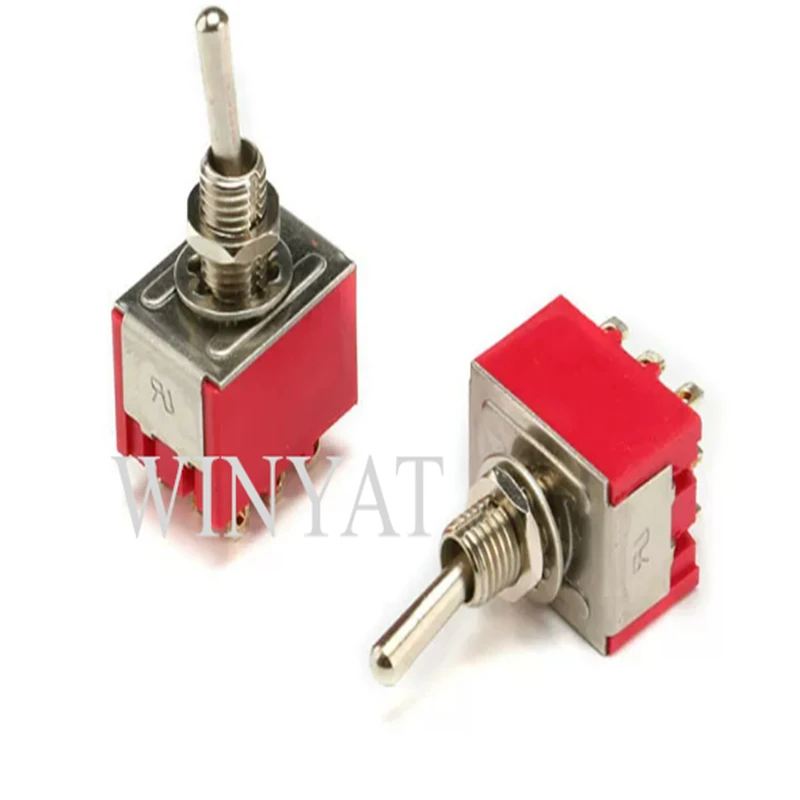 10 Stück Kippschalter SPDT DPDT 125V 6A 9-polig MTS-302 DIP9 Mini Miniatur-Kippschalter