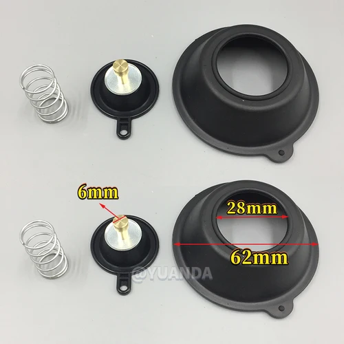 Imagen 2 del producto Kit de reparación de carburador para Yamaha V Star 650 XVS650 XVS650A 1998-2016 piezas de flotador de diafragma con válvula de cierre de aire