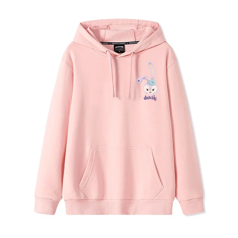 2024 Cartoon Disney Star Delu Bear Rabbit Couple Sweater Simple and Casual Loose Best Friend Dress Pullover Hooded Sweater Coat