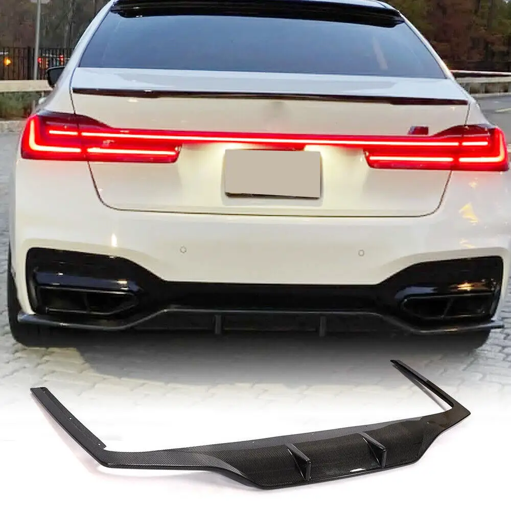 for BMW 7 Series G11 M-SPORT Carbon Rear Bumper Diffuser Lip Spoiler 2019 2020