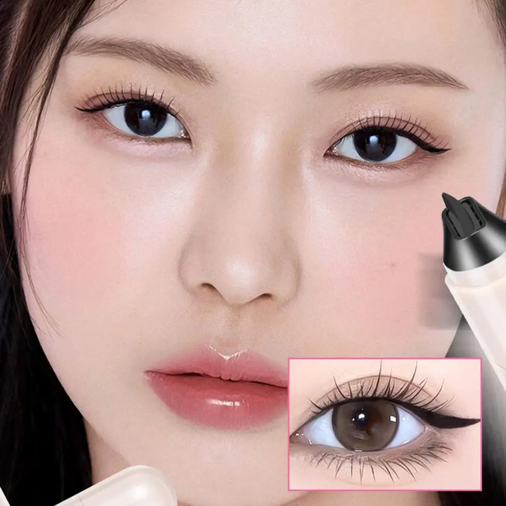 Caneta delineadora integrada, carimbo giratório, versátil, à prova d'água, faça você mesmo, delineador duplo, diamante, glitter, caneta líquida