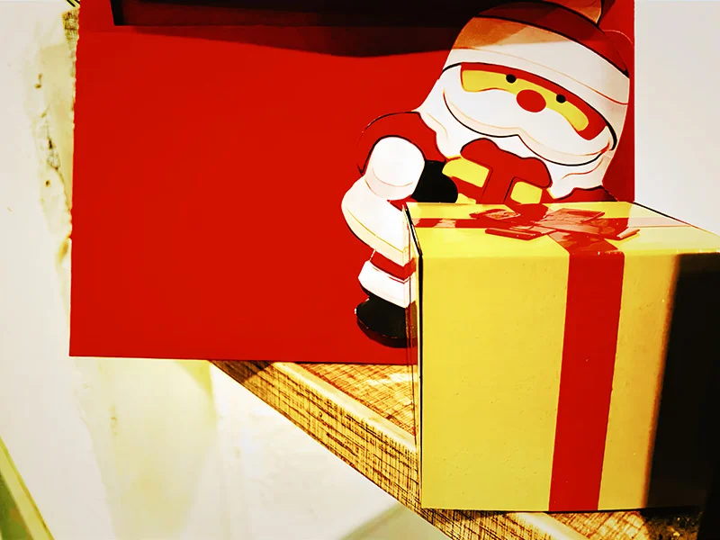 Verschijnen van de Kerstman door J.C Goocheltrucs Geschenkdoos Verdwijnt aan de Kerstman Kerst Magia Close-up illusies Gimmicks Mentalisme Rekwisieten