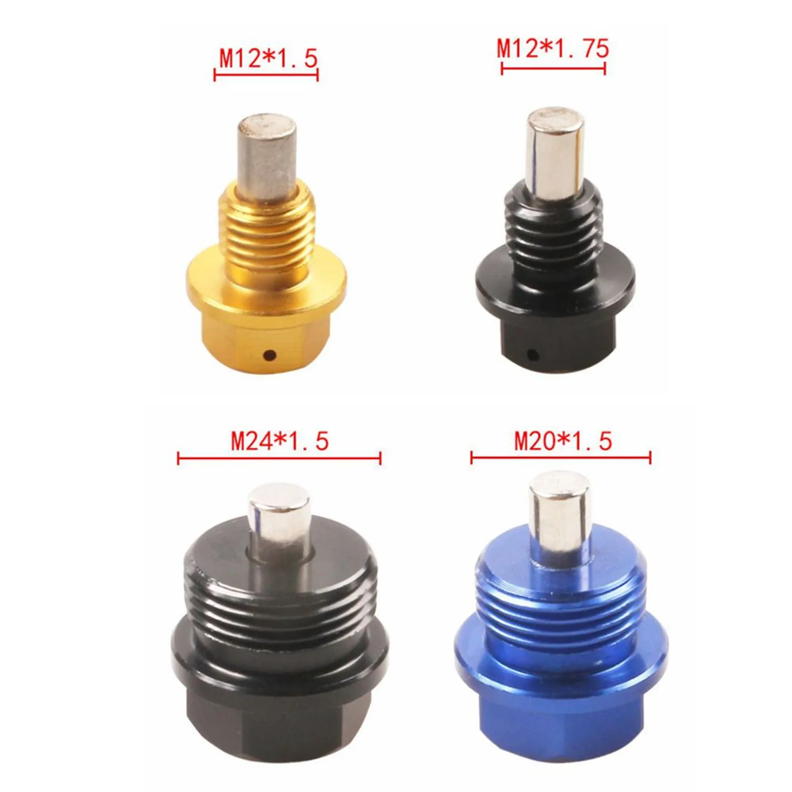 M12x1.5 M12x1.25 M12x1.75 M14x1.5 Magnetic Oil Drain Plug Gearbox Oil Sump Drain Plug Nut Aluminum Alloy Oil Drain Sump Nut