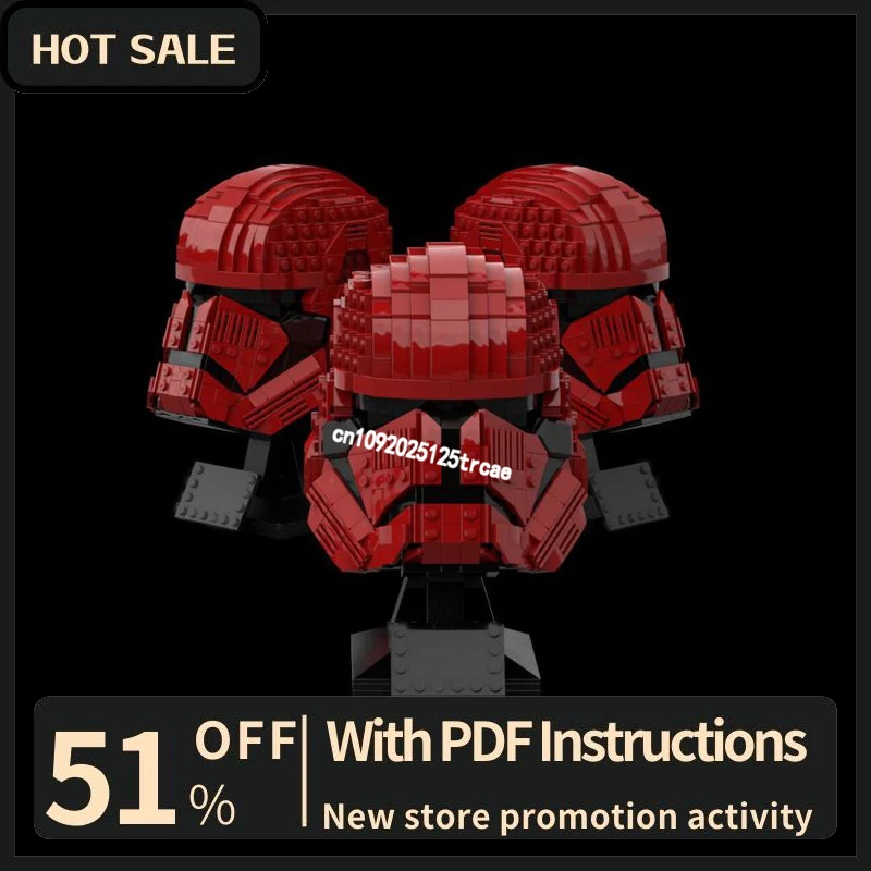 

Новинка, 878 шт., знаменитая звезда, боевой фильм Moc Trooper, красная модель шлема, строительные блоки, креативные идеи «сделай сам», детские игрушки, подарки на день рождения