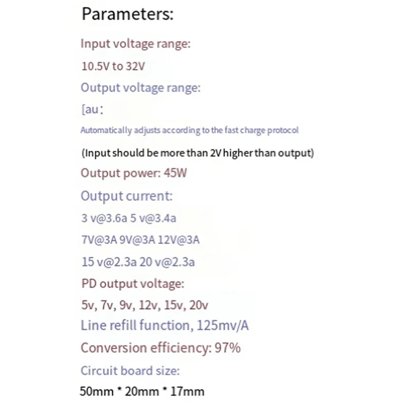 45W 12V/24V DC - USB Type-C PD & Type-A QC3.0 DC急速充電ステップダウン電源アダプター IP6518-BTFL