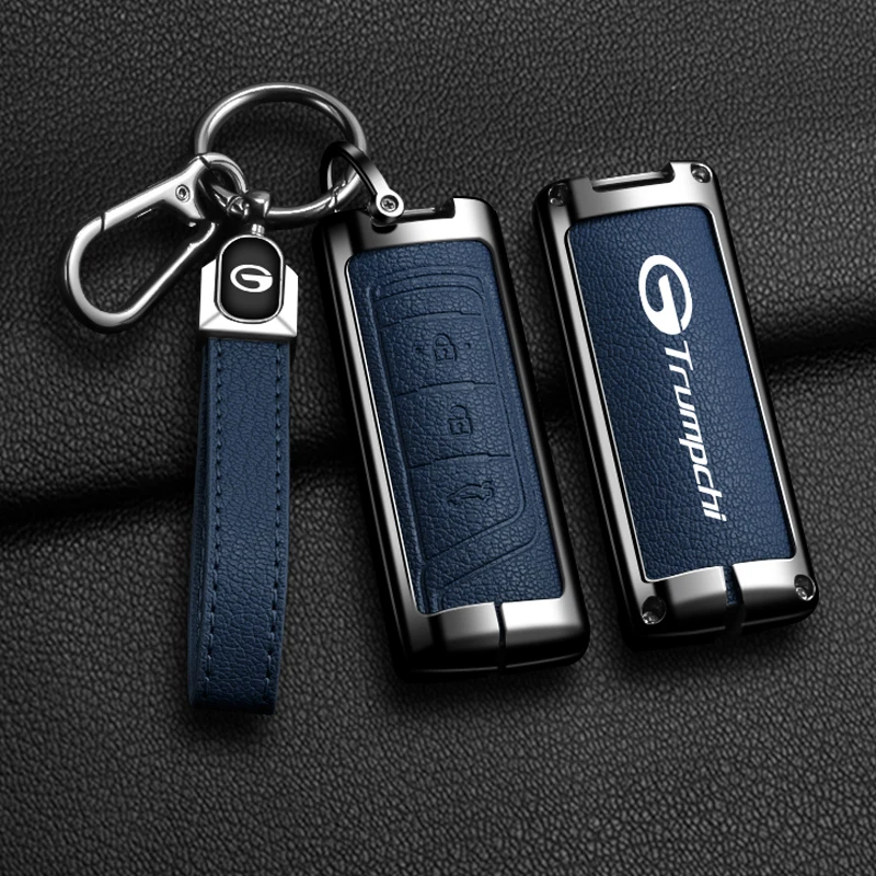 Car Key Case For GAC Trumpchi GS4 GM8 GA3 GA6 SGS7 GA4 GS5 GS3 Legend GS8 Car Key Case Cover Zinc Alloy Leather Shell