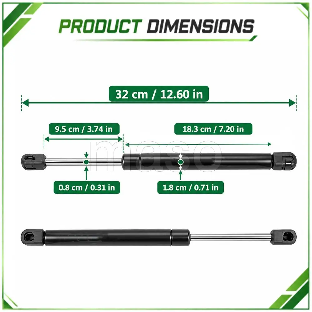 2pcs Black Rear Trunk Lift Support Strut Hydraulic For BMW 3 Series E36 Sedan 1992-1998 51241960862 51249067135 8195603