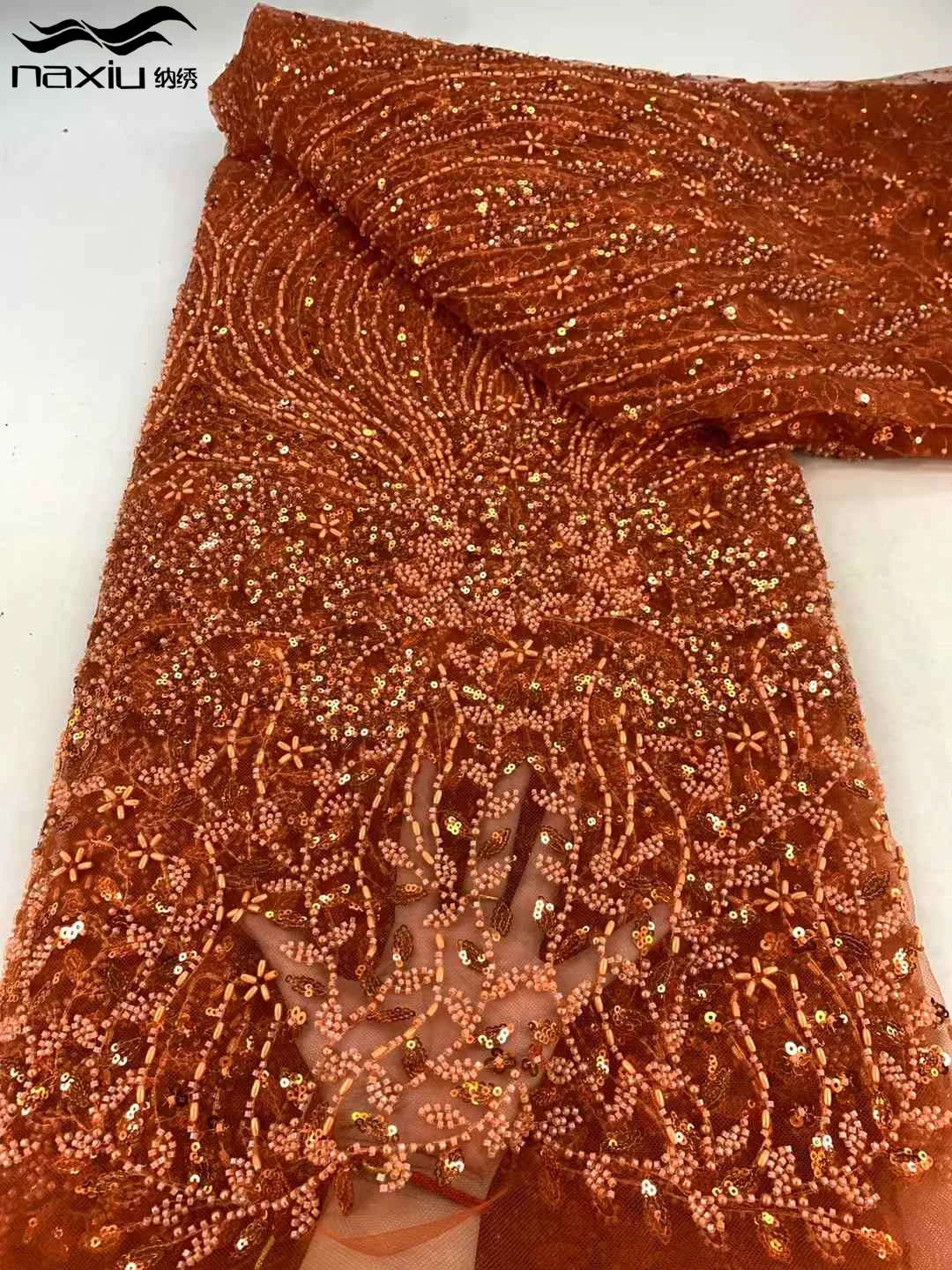 Madison Nigerian Tulle Groom Lace Fabrics With Beads 2025 High Quality Luxury African Sequins French Mesh Lace For Wedding Party