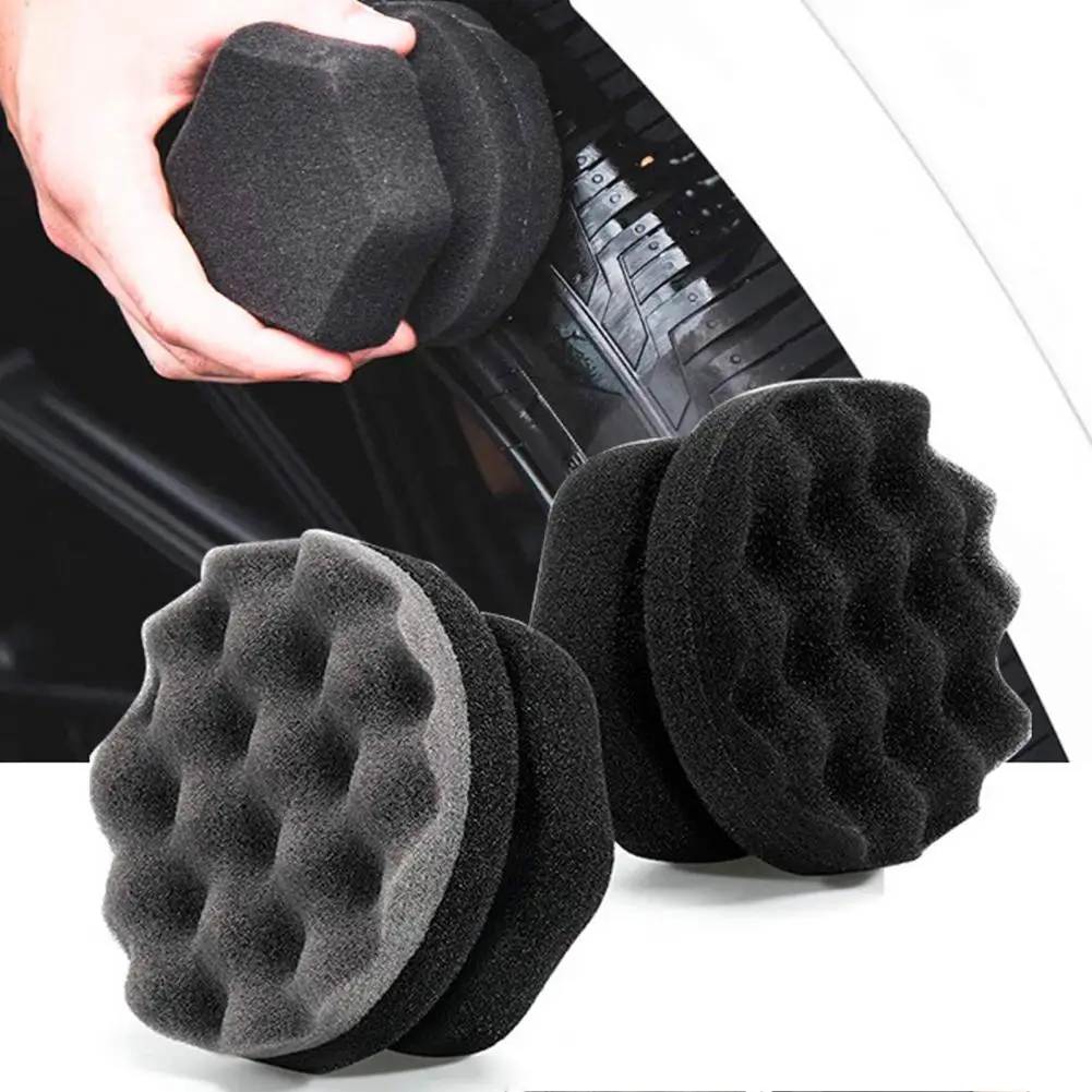 

Tire Shine Sponge High Density Elastic Tire Shine Applicator Multi-functional Sponge Pad for Car Detailing Waxing 3 Pack Tire