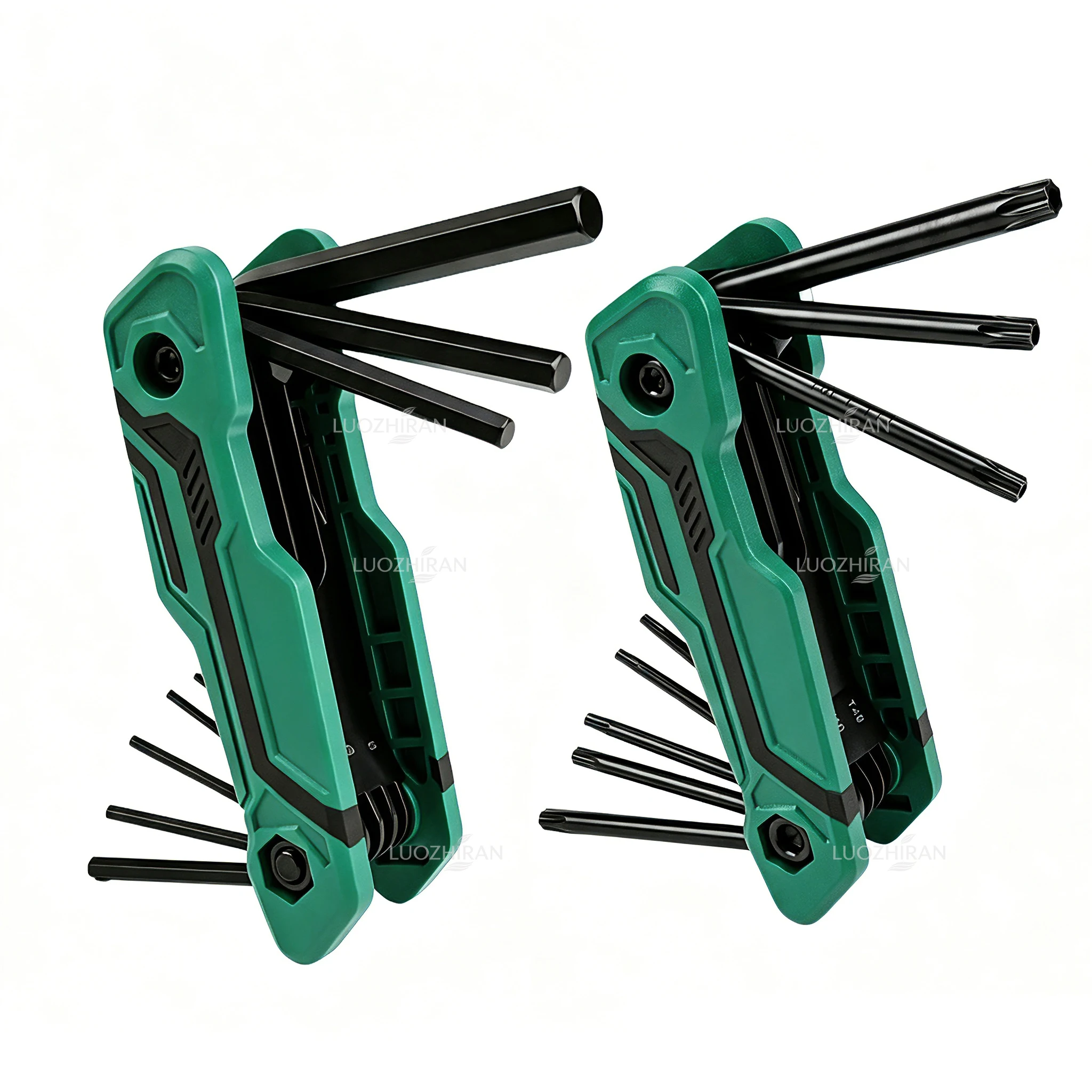 Industrial Grade Folding Wrench Set 8‑in‑1 Hexagon Torx Screwdriver Spanner for Bicycle Furniture Machinery Repair Hand Tools