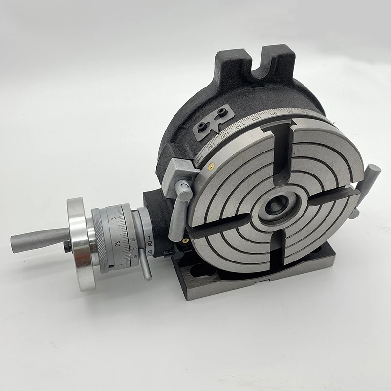 Horizontal and Vertical Rotary Table HV6 With 3 Jaw Chuck 125mm 160mm Indexing Head 6'' for Milling Machine