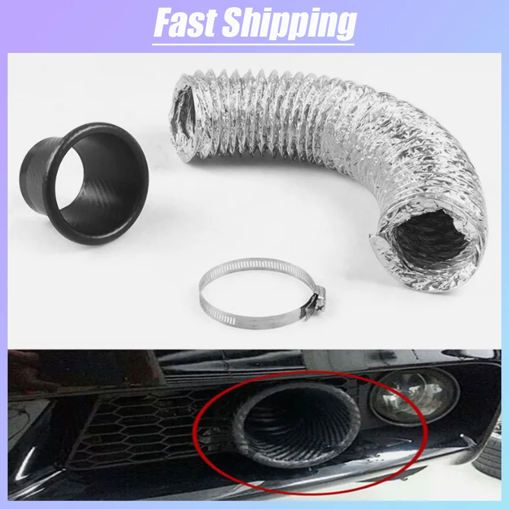 1 Set Auto Air Intake Pipe Kit Car Air Funnel Turbine Inlet Kit Pipe Car Front Bumper Admission Air Turbo Pipe Car Accessories