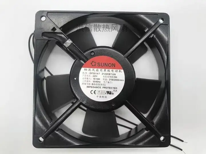 

1 PCS SUNON fan DP201AT-2122HBT.GN AC 220V 12025 12cm 2wire Aluminum frame fan